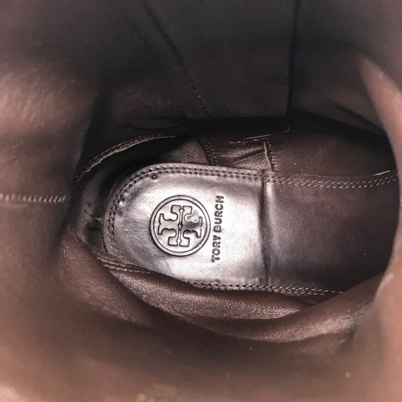 Tory Burch Simone Brown Leather Ankle Boots 8.5M - Picture 9 of 15